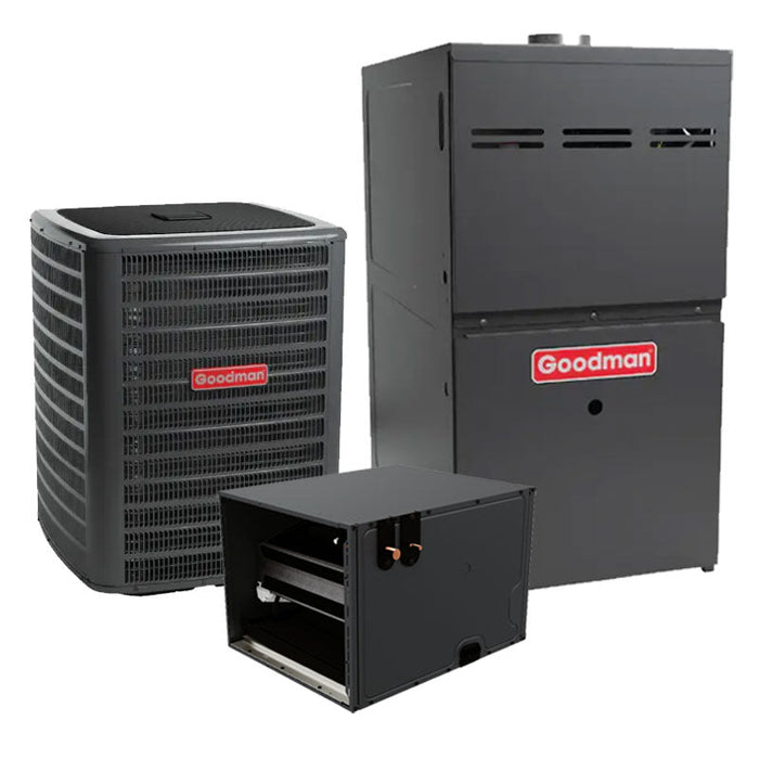 Goodman 3 Ton 96% Gas Furnace AC Coil System GSXH503610 15.2 SEER2 80000 BTU Two Stage Multi Speed ECM