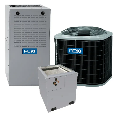 ACiQ 1.5 Ton Gas Furnace and Air Conditioner System R4A5S18AKAWA 16.5 SEER2 80% AFUE 90000 BTU Two-Stage Vertical V-Coils