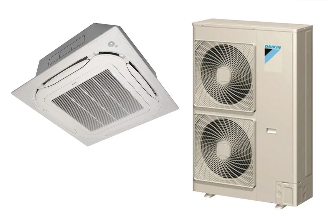 Daikin 48000 BTU 17 SEER Mini Split Ceiling Cassette and Heat Pump FCQ48TAVJU Single Zone SkyAir Air System