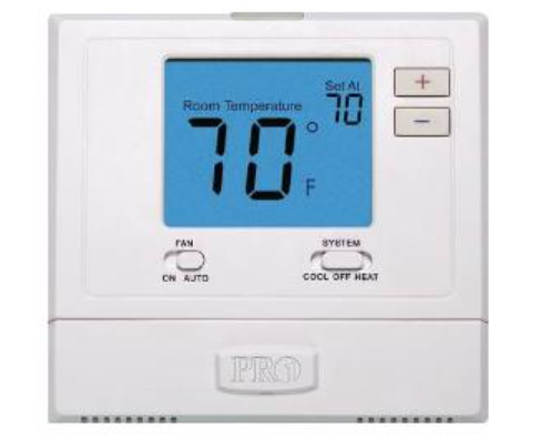 Thermostat Non-Programmable T701 1H/1C 4" Blue Display Pro1