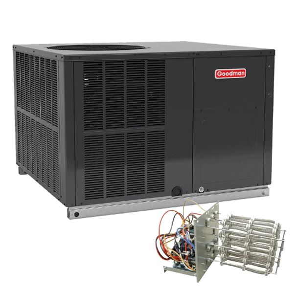 Goodman 2 Ton Packaged Air Conditioner 13.4 SEER2 Downflow/Horizon 5kW Heat