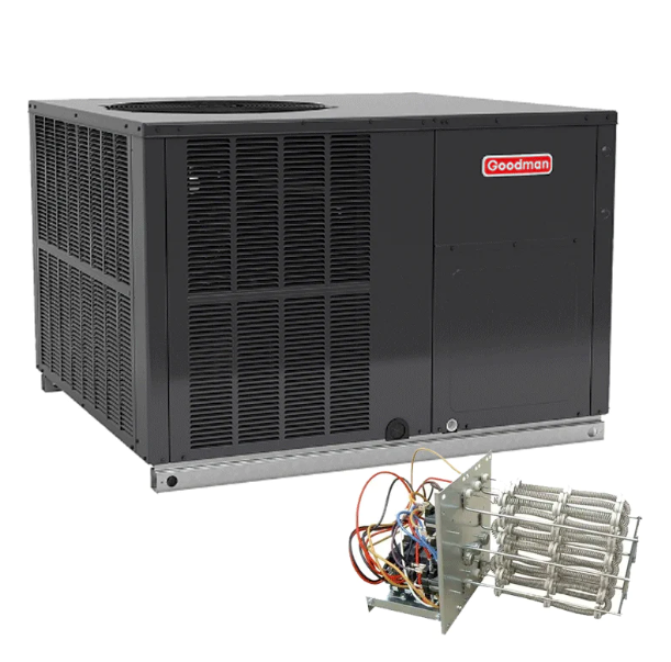 Goodman 2.5 Ton Packaged Air Conditioner GPCM33041 13.4 SEER2 Single Stage Downflow/Horizontal with 8kW Heat Kit