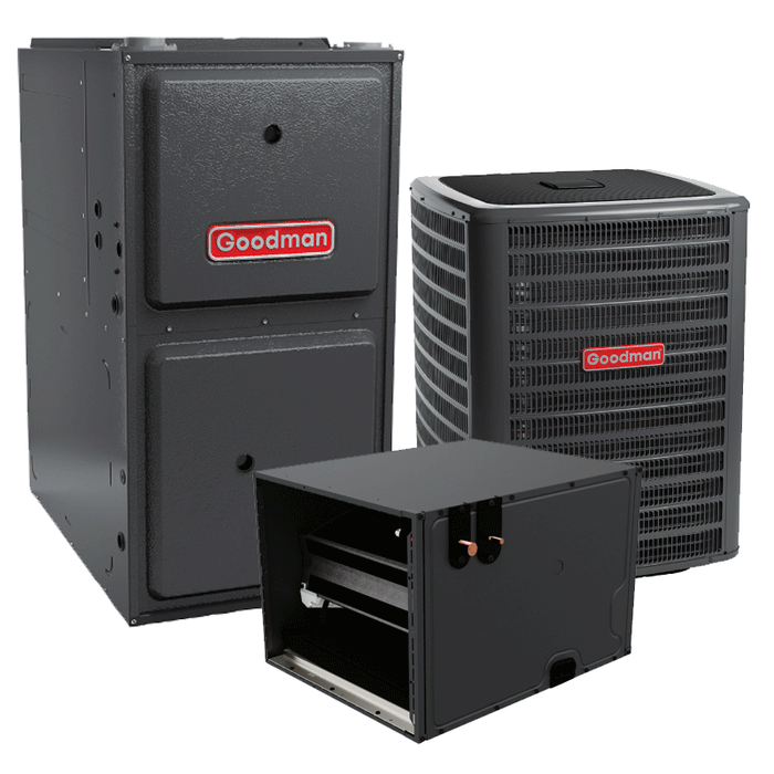 Goodman 2 Ton AC Furnace System 17.2 SEER2 96% 40K BTU Two-Stage Horizontal