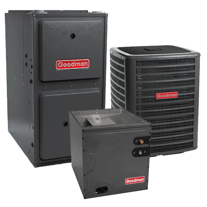 Goodman 3 Ton AC and Gas Furnace Split System GSXC703610 Two-Stage 17.2 SEER2 96% 60000 BTU with 17.5" Cabinet Upflow/Downflow Coil