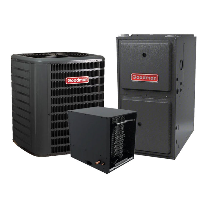 Goodman 1.5 Ton R32 Heat Pump & Furnace 15.2 SEER2 96% 60K BTU Horizontal