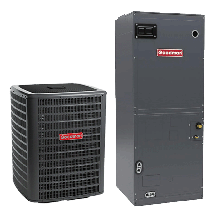 Goodman 3.5 Ton Air Conditioner Split System GSXN404210 14.3 SEER2 Multi-Position Air Handler 21" Cabinet