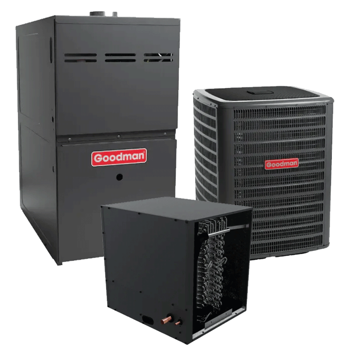 Goodman 5 Ton AC & Gas Furnace System GSXN406010 13.8 SEER2 80% AFUE 120,000 BTU Horizontal